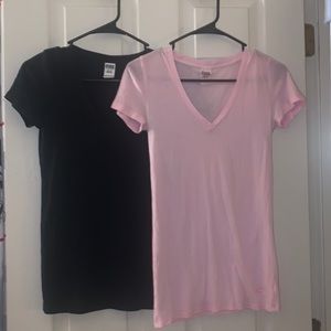 PINK Bundle of 2 Short sleeve Shirts Size XS